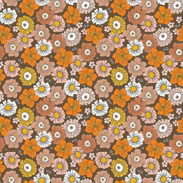 Groovy Garden Flowers 1 Fabric - ineedfabric.com