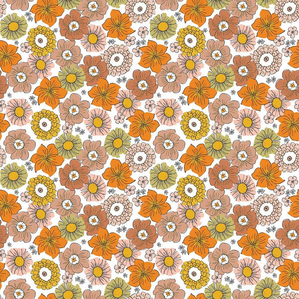 Groovy Garden Flowers 2 Fabric - ineedfabric.com