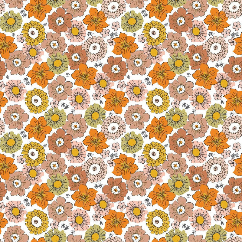 Groovy Garden Flowers 2 Fabric - ineedfabric.com