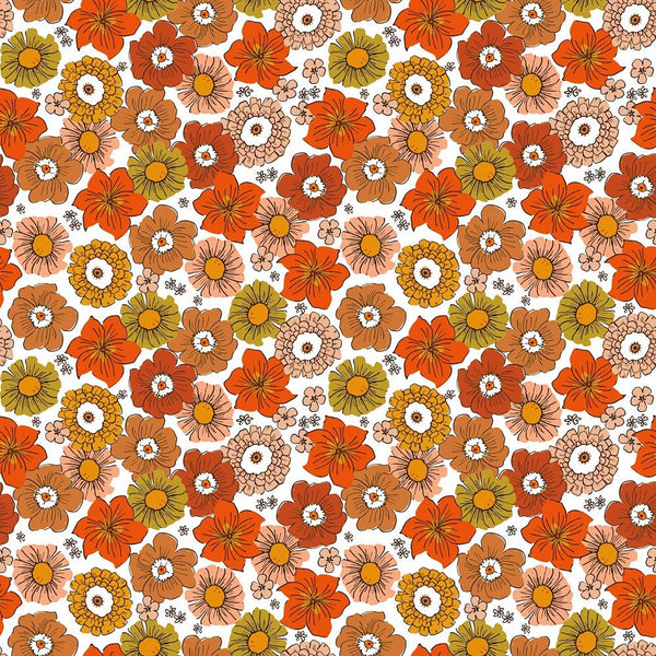 Groovy Garden Flowers 3 Fabric - ineedfabric.com