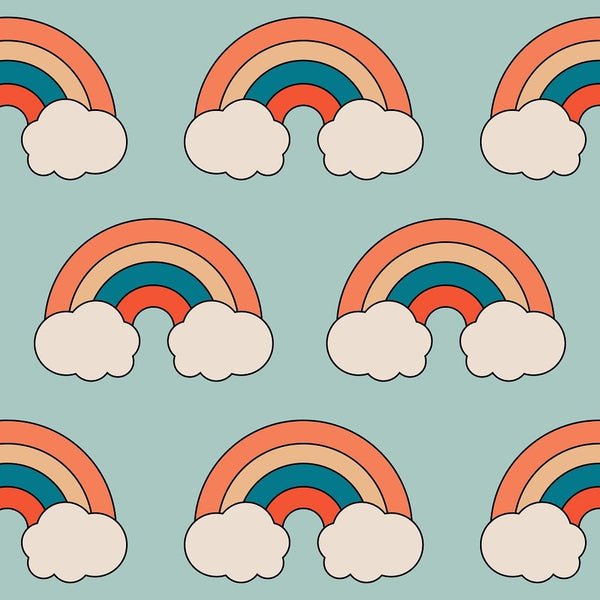 Groovy Mood Rainbow Fabric - ineedfabric.com