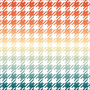Groovy Mood Rainbow Houndstooth Fabric - ineedfabric.com