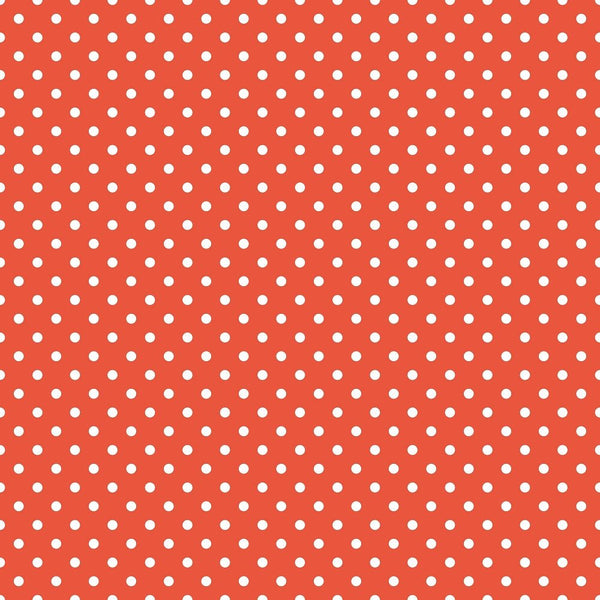 Groovy Mood Red with White Dot Fabric - ineedfabric.com