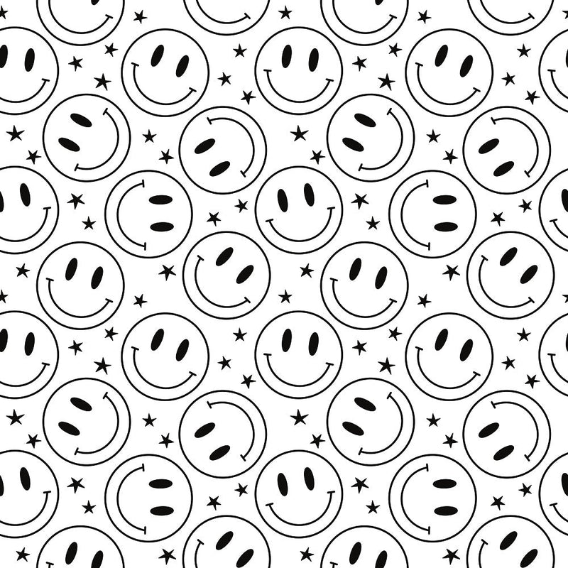 Groovy Smiley 3 Fabric - ineedfabric.com