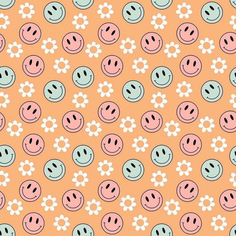 Groovy Smiley 6 Fabric - ineedfabric.com