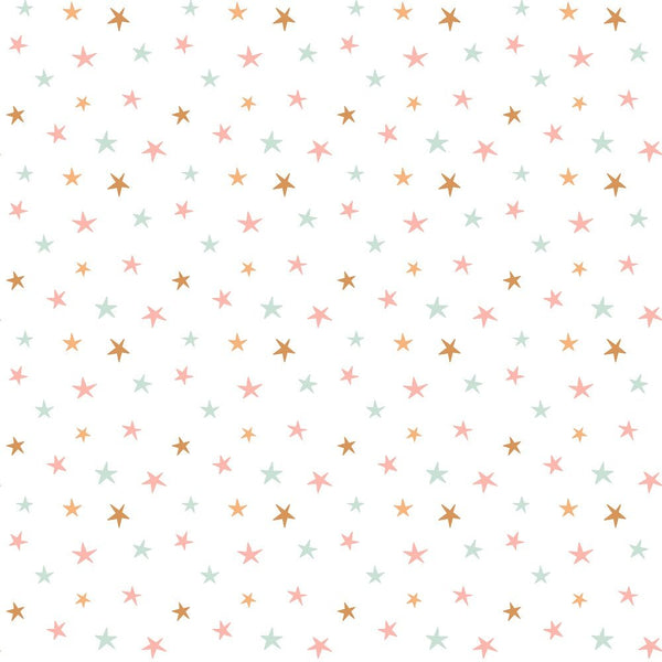 Groovy Smiley Stars Fabric - ineedfabric.com