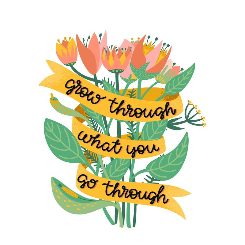 Grow Through What You Go Through Fabric Panel - ineedfabric.com