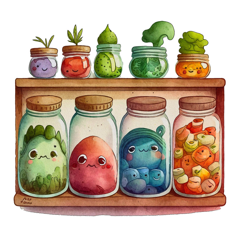 Grumpy Vegetables Scene 4 Fabric Panel - ineedfabric.com