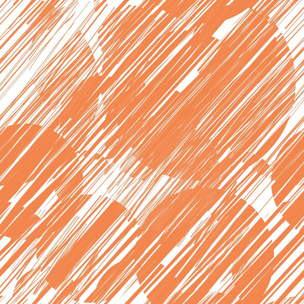 Grunge Circles Fabric - Soft Orange - ineedfabric.com