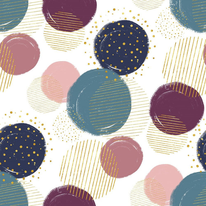 Grunge Circles Pattern 5 Fabric - ineedfabric.com