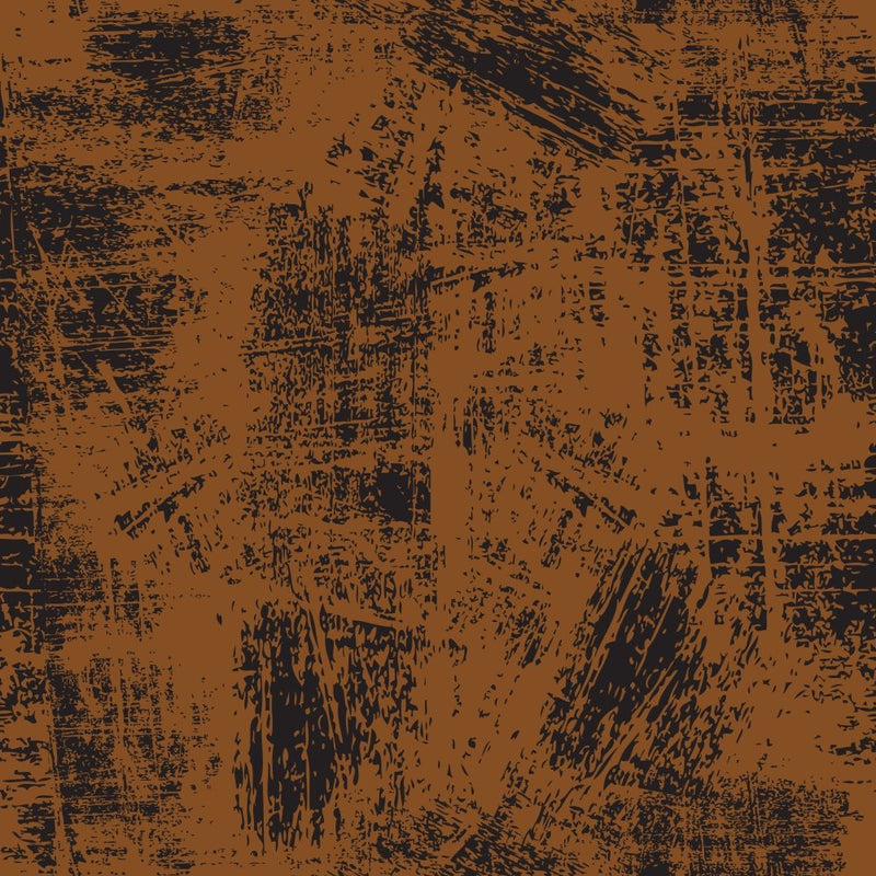 Grunge Fabric - Black on Russet - ineedfabric.com