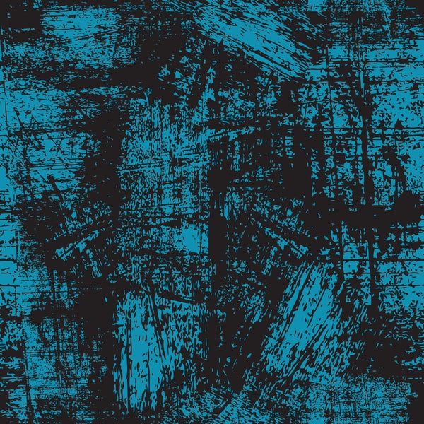Grunge Fabric - Cerulean Blue on Black - ineedfabric.com