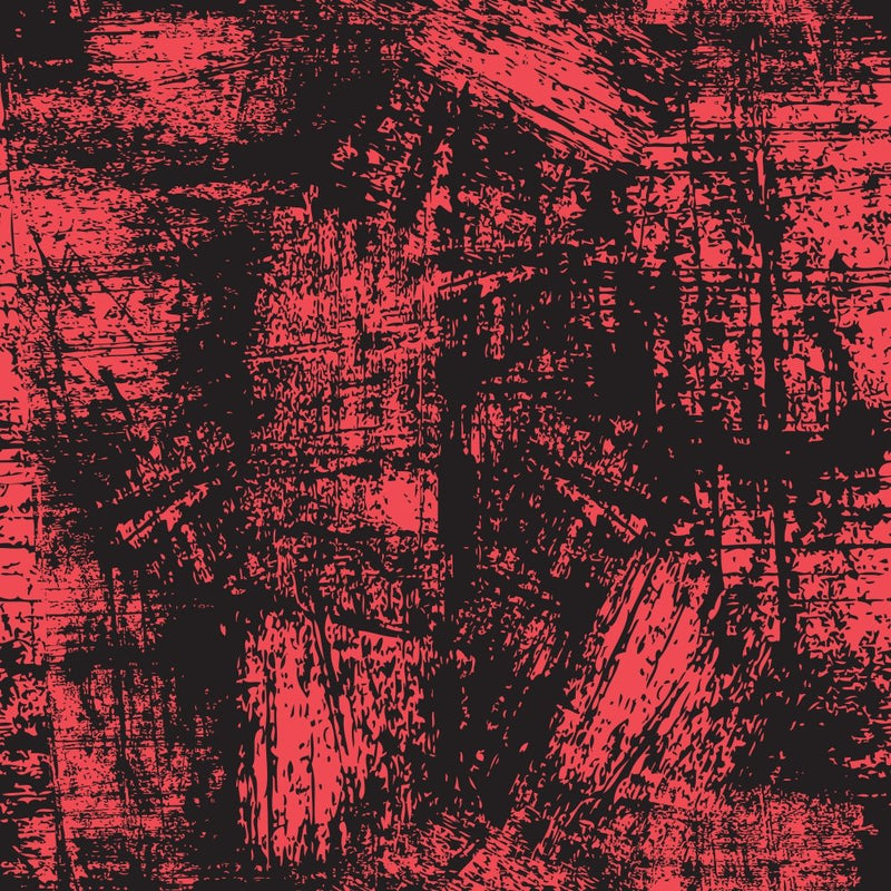 Grunge Fabric - Red on Black - ineedfabric.com