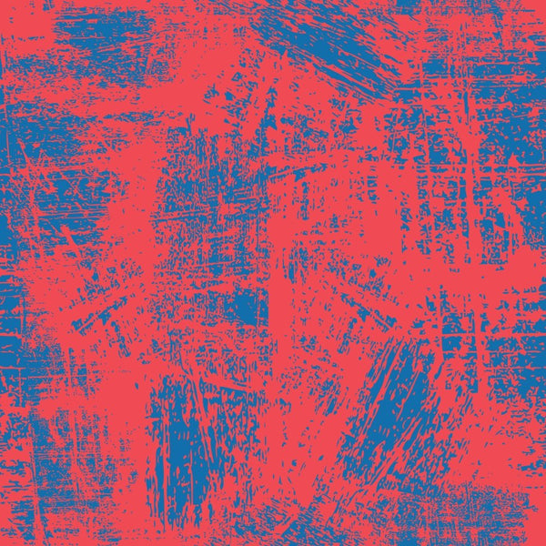 Grunge Fabric - Red on Blue - ineedfabric.com
