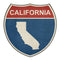 Grunge Highway Sign Fabric Panel - California - ineedfabric.com