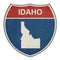 Grunge Highway Sign Fabric Panel - Idaho - ineedfabric.com