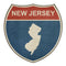 Grunge Highway Sign Fabric Panel - New Jersey - ineedfabric.com