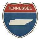 Grunge Highway Sign Fabric Panel - Tennessee - ineedfabric.com
