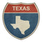 Grunge Highway Sign Fabric Panel - Texas - ineedfabric.com