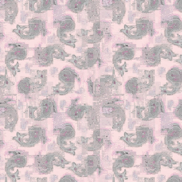 Grunge Paisleys Fabric - Pink - ineedfabric.com