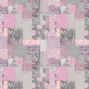 Grunge Patchwork Fabric - Pink - ineedfabric.com