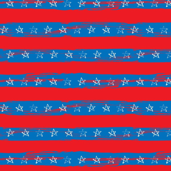 Grunge Stars & Stripes Fabric - Multi - ineedfabric.com