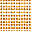 Halloween Alphabet Pumpkins Fabric - ineedfabric.com