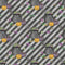 Halloween Candy Elements on Diagonal Stripes Fabric - Gray - ineedfabric.com