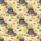 Halloween Candy Elements on Trellis Fabric - Orange - ineedfabric.com
