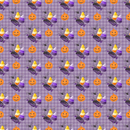 Halloween Candy & Spiders Fabric - Purple - ineedfabric.com
