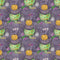 Halloween Candy Stacked Pumpkins Fabric - Gray - ineedfabric.com