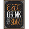 Halloween Eat, Drink & Be Scary Oversize Fabric Panel - ineedfabric.com