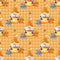 Halloween Gnomes on Checkered Fabric - Orange - ineedfabric.com