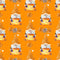 Halloween Gnomes Pumpkins Fabric - Orange - ineedfabric.com