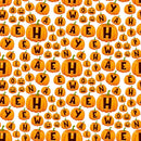 Halloween Letters Pumpkins Fabric - ineedfabric.com