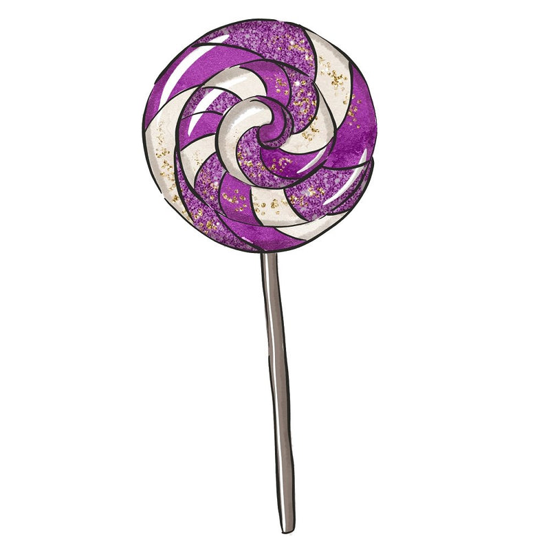 Halloween Lollipop Fabric Panel - Purple - ineedfabric.com