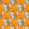 Halloween Mugs Multi Fabric - Orange - ineedfabric.com