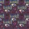 Halloween Night Castle Fabric - Purple - ineedfabric.com