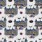 Halloween Night Castle Fabric - White - ineedfabric.com