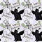 Halloween Please! Black Cats and Skeletons Fabric - ineedfabric.com