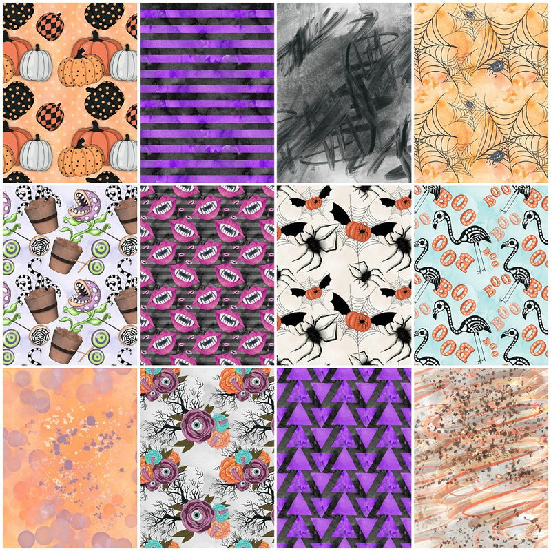 Halloween Please Fat Quarter Bundle - 12 Pieces - ineedfabric.com