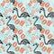 Halloween Please! Flamingo Skeletons Fabric - ineedfabric.com