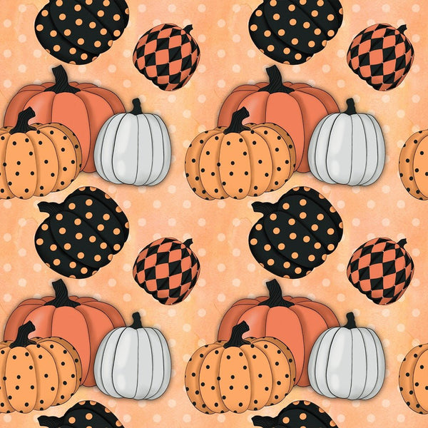 Halloween Please! Pumpkins Fabric - ineedfabric.com