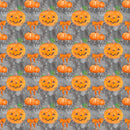 Halloween Please! Pumpkins Wreaths Fabric - ineedfabric.com