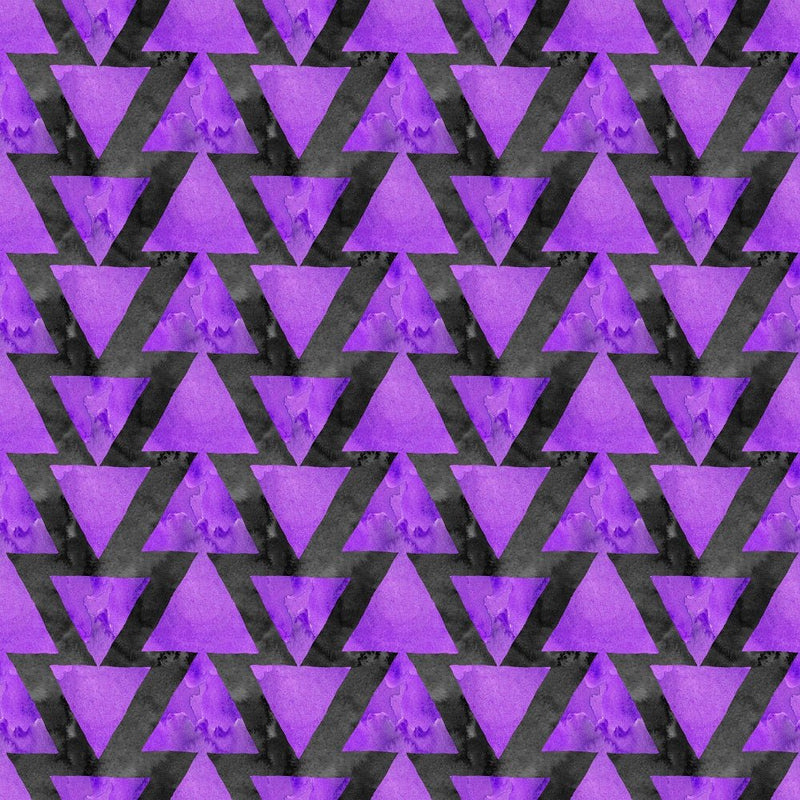 Halloween Please! Purple Grunge Triangles Fabric - ineedfabric.com