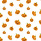 Halloween Pumpkins Allover Fabric - White - ineedfabric.com