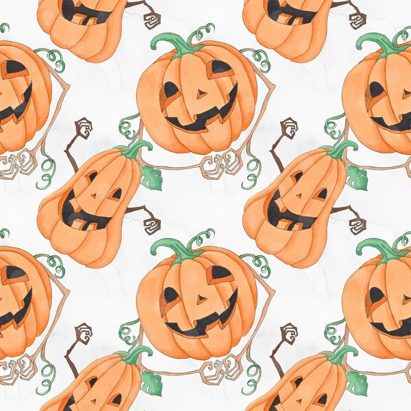Halloween Pumpkins with Branch Arms Fabric - ineedfabric.com