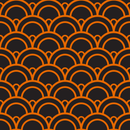 Halloween Scallop Fabric - Black - ineedfabric.com