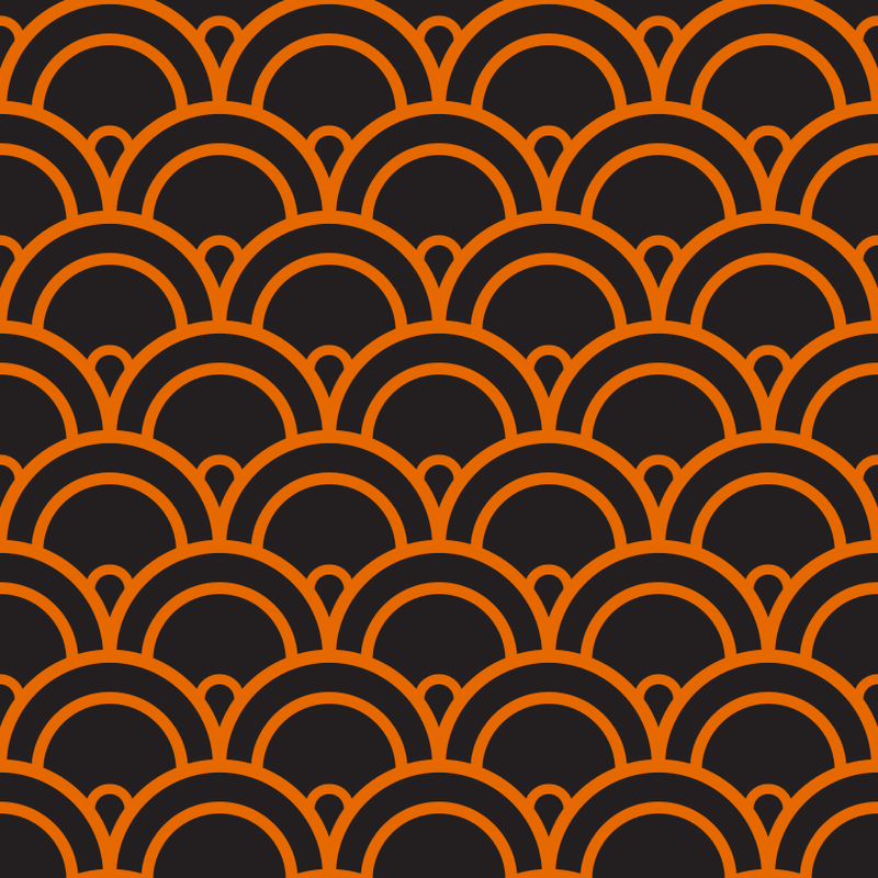 Halloween Scallop Fabric - Black - ineedfabric.com