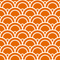 Halloween Scallop Fabric - Orange - ineedfabric.com